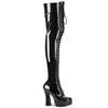 Pleaser - ELECTRA3023 Plateau overknee Laarzen - Zwart Product image